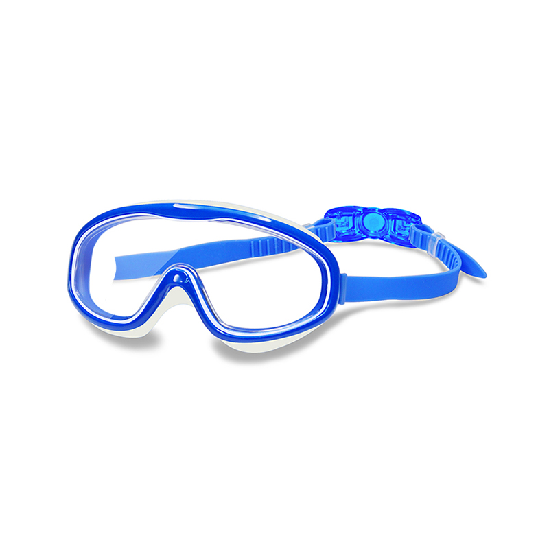What are the technical considerations in the design of the frame curvature of adult swimming goggles that are suitable for different face shapes?